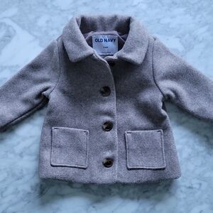 Old Navy Soft Brown Baby Pea Coat Jacket